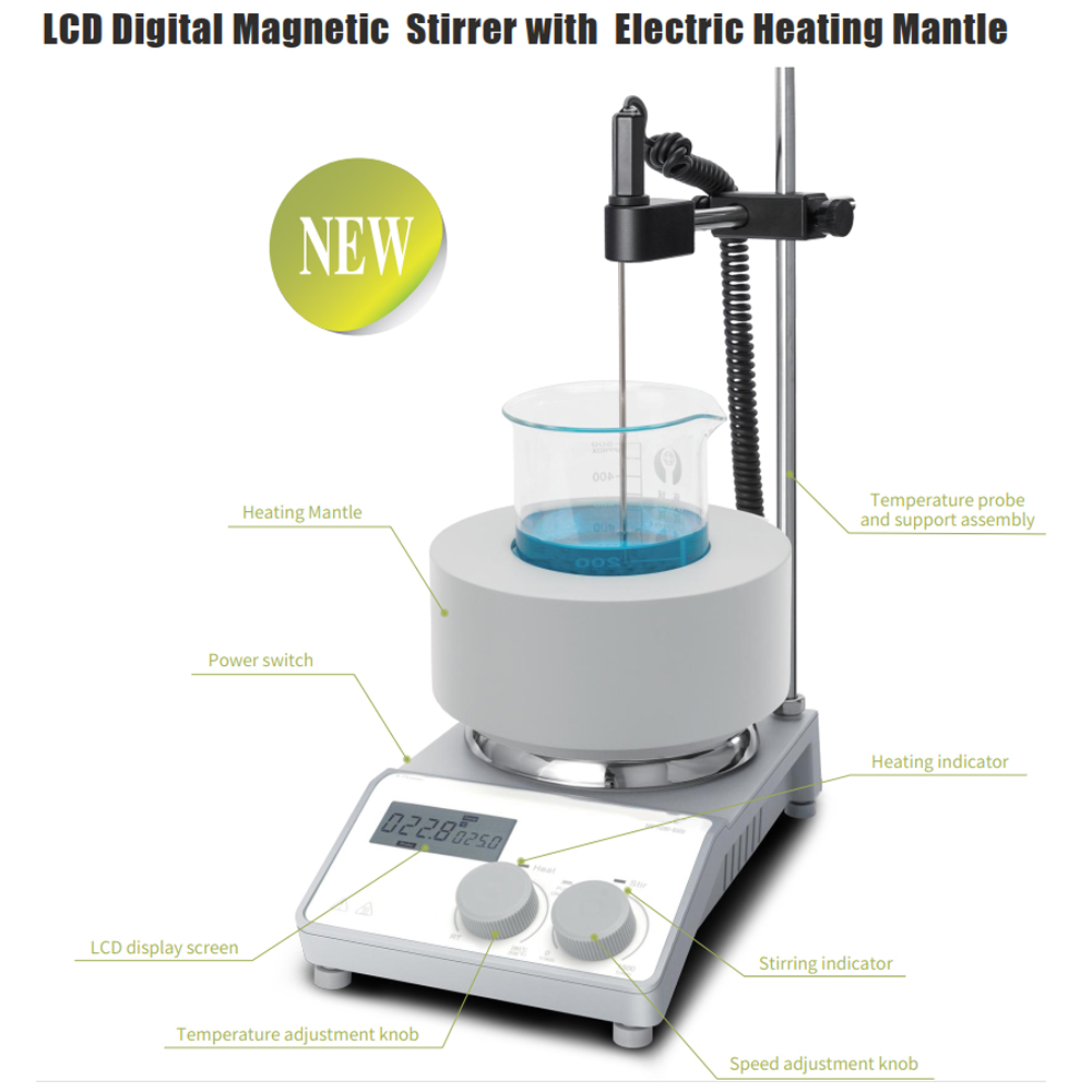 Lab Magnetic Stirrer Hot Plate - MS-H280-F100 laboratoire LCD numérique 100 ml