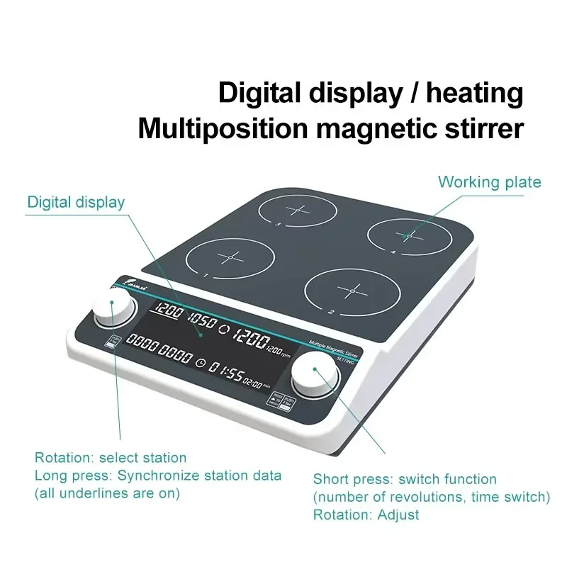 Agitateur magnétique Multiple  - Lab Magnetic Stirrer Hot Plate avis et prix