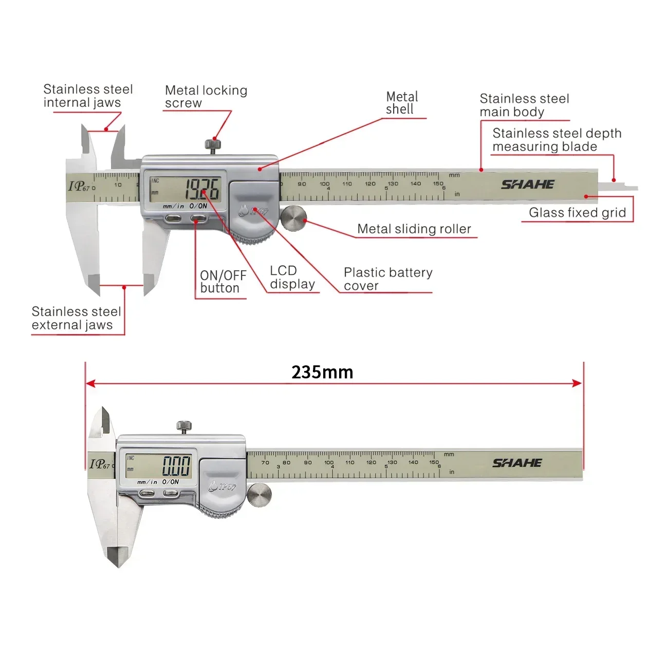 150 mm IP67 étanche numérique  - Digital Caliper 150Mm Stainless Steel avis et prix